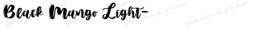 Black Mango Light字体转换